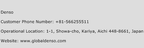 Denso Phone Number Customer Service