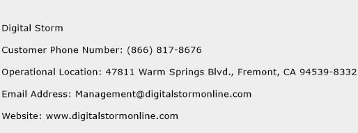 Digital Storm Phone Number Customer Service
