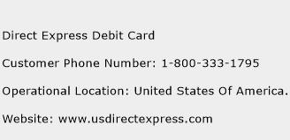 Direct Express Debit Card Phone Number Customer Service