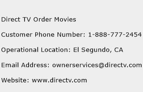 Direct TV Order Movies Phone Number Customer Service