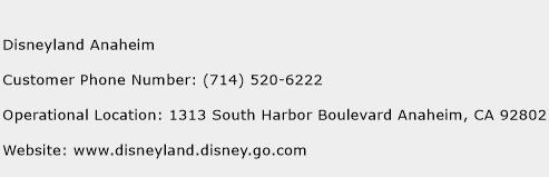 Disneyland Anaheim Phone Number Customer Service