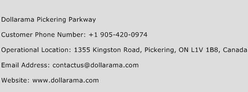 Dollarama Pickering Parkway Phone Number Customer Service