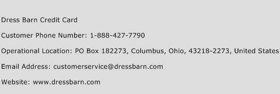 Dress Barn Credit Card Phone Number Customer Service
