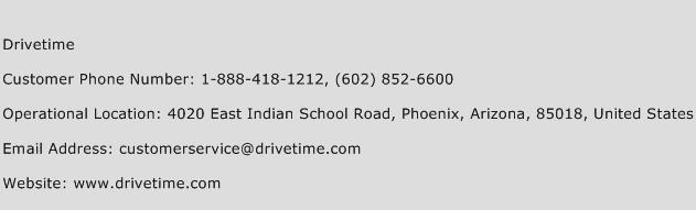 Drivetime Phone Number Customer Service
