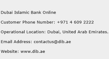Dubai Islamic Bank Online Phone Number Customer Service