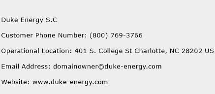 Duke Energy S.C Phone Number Customer Service