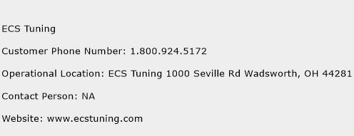 ECS Tuning Phone Number Customer Service