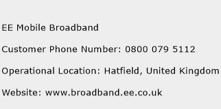 EE Mobile Broadband Phone Number Customer Service
