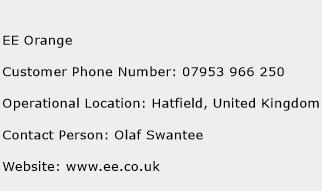 EE Orange Phone Number Customer Service