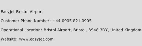 Easyjet Bristol Airport Phone Number Customer Service