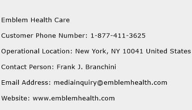 Emblem Health Care Phone Number Customer Service