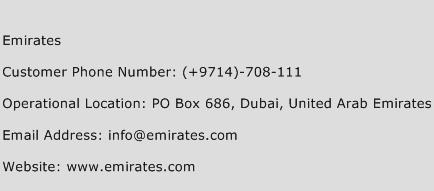 Emirates Phone Number Customer Service