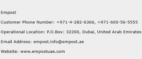 Empost Phone Number Customer Service