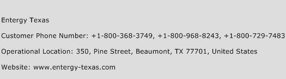 Entergy Texas Phone Number Customer Service