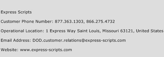 Express Scripts Phone Number Customer Service