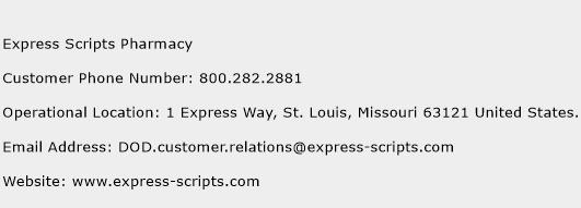 Express Scripts Pharmacy Phone Number Customer Service