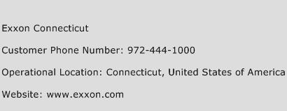 Exxon Connecticut Phone Number Customer Service