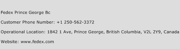 Fedex Prince George Bc Phone Number Customer Service