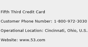 Fifth Third Credit Card Phone Number Customer Service