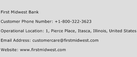 First Midwest Bank Phone Number Customer Service