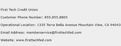 First Tech Credit Union Phone Number Customer Service