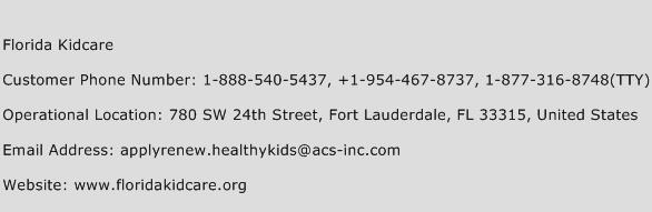 Florida Kidcare Phone Number Customer Service