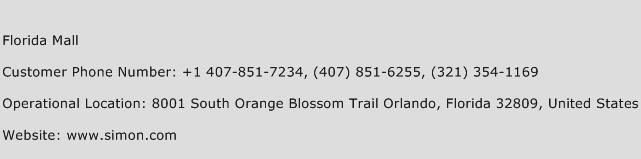 Florida Mall Phone Number Customer Service