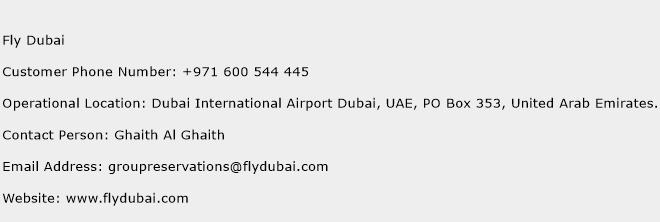 Fly Dubai Phone Number Customer Service