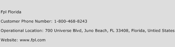 Fpl Florida Phone Number Customer Service