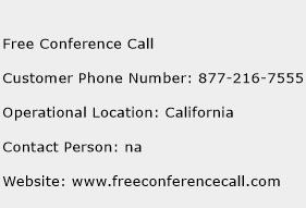 Free Conference Call Phone Number Customer Service