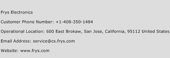 Frys Electronics Phone Number Customer Service