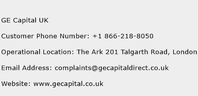 GE Capital UK Phone Number Customer Service