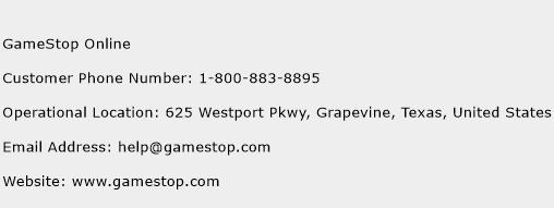 GameStop Online Phone Number Customer Service