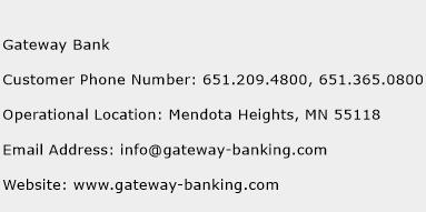 Gateway Bank Phone Number Customer Service