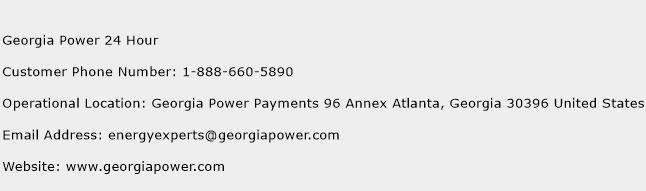 Georgia Power 24 Hour Phone Number Customer Service