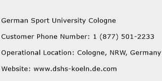 German Sport University Cologne Phone Number Customer Service