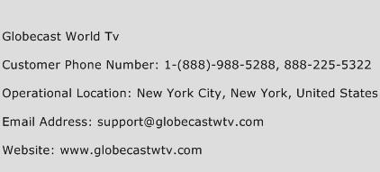 Globecast World TV Phone Number Customer Service