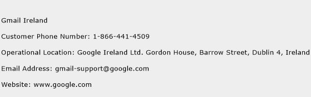 Gmail Ireland Phone Number Customer Service