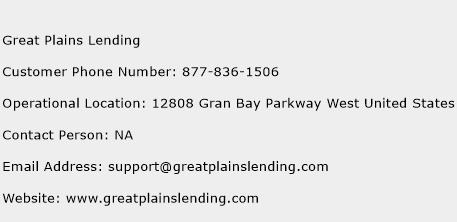 Great Plains Lending Phone Number Customer Service