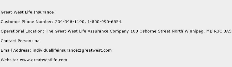 Great-West Life Insurance Phone Number Customer Service
