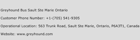 Greyhound Bus Sault Ste Marie Ontario Phone Number Customer Service