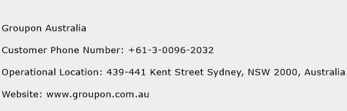 Groupon Australia Phone Number Customer Service