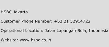 HSBC Jakarta Phone Number Customer Service