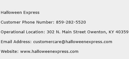 Halloween Express Phone Number Customer Service