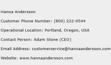 Hanna Andersson Phone Number Customer Service
