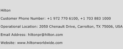 Hilton Phone Number Customer Service
