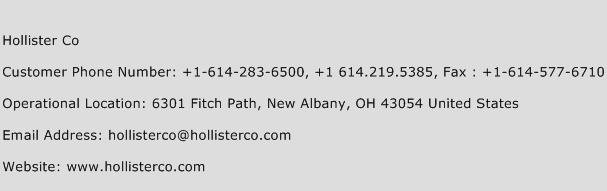 Hollister Co Phone Number Customer Service