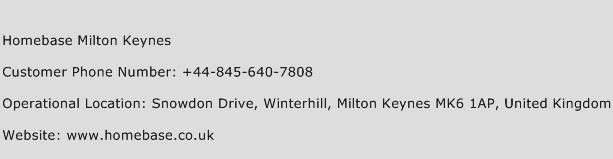 Homebase Milton Keynes Phone Number Customer Service