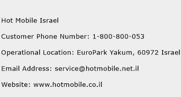 Hot Mobile Israel Phone Number Customer Service