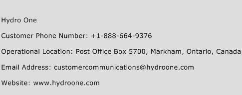 Hydro One Phone Number Customer Service